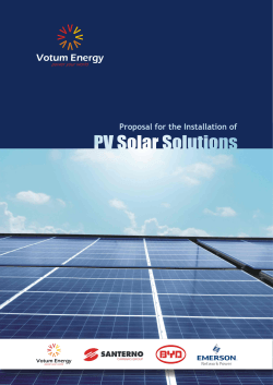 Proposal for Solar PV Installation