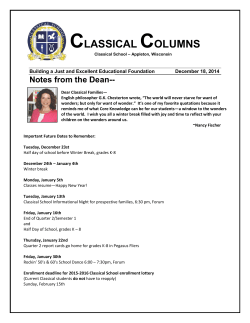CLASSICAL COLUMNS - Classical Charter School