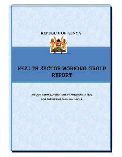 Health Sector - The National Treasury