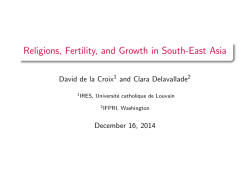 Religions, Fertility, and Growth in South-East Asia