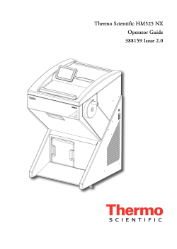 Thermo Scientific HM525 NX Operator Guide 388159 Issue 2.0