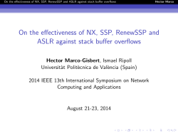 On the effectiveness of NX, SSP, RenewSSP and ASLR against