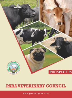 Prospectus - Para veterinary Council, Hisar
