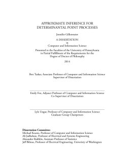 approximate inference for determinantal point processes