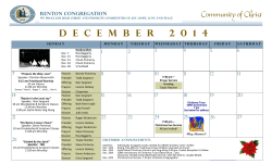 Calendar - Renton Community of Christ