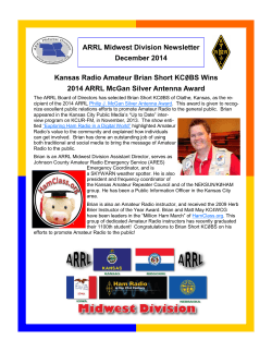 ARRL Midwest Division Newsletter December 2014 Kansas Radio