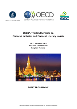 OECD*/Thailand Seminar on Financial Inclusion and Financial