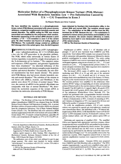Molecular Defect of a Phosphoglycerate Kinase Variant