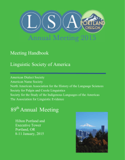 here - Linguistic Society of America