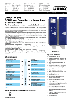 TY A 202 JUMO TYA-202 SCR Power Controller in - f.food