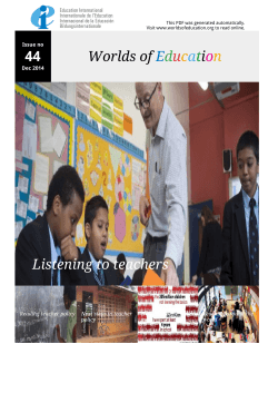 44 Worlds of Education Listening to teachers