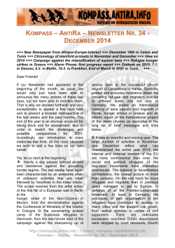 Kompass-Newsletter Nr. 34 (english, pdf) - Antira
