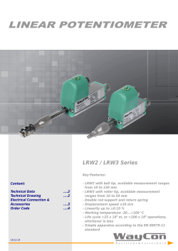 LRW2/LRW3 linear potentiometer