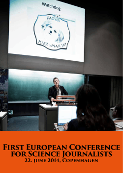First European Conference for Science Journalists