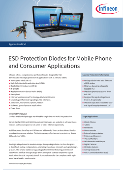 ESD Protection Diodes for Mobile Phone and Consumer