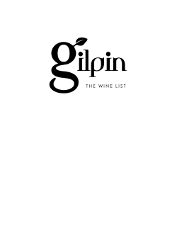 THE WINE LIST - Gilpin Academy