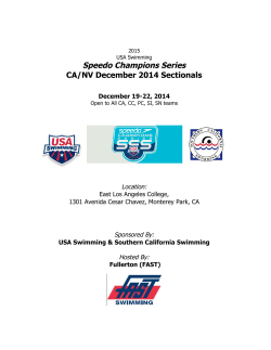 Speedo Champions Series CA/NV December 2014 Sectionals