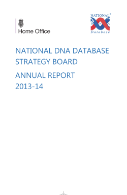 National DNA Database: annual report, 2013 to 2014 (print