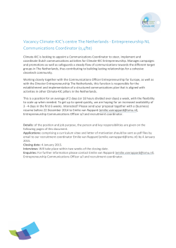 Communications Officer - Climate-KIC