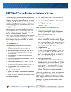 ISO26262 Process Deployment Brochure