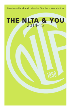 The NLTA & You Booklet from the NL Teachers' Association