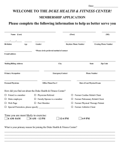 Join Now! - Duke Medicine