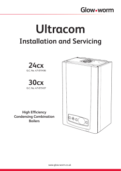 Ultracom cx Installation & Service Manual Boilers - Glow-worm