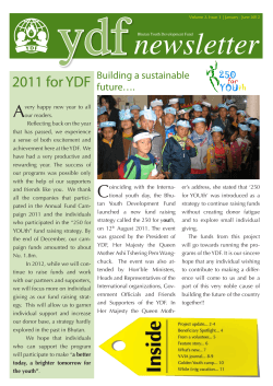 Newsletter: Jan/Jun 2012 - Bhutan Youth Development Fund