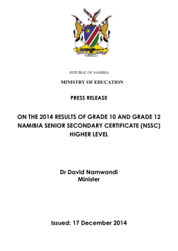 Grade 10 - Ministry of Education Namibia