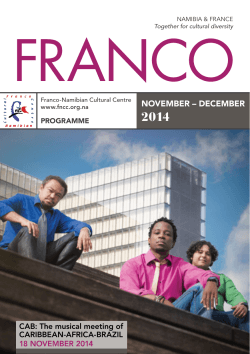november – december - Franco Namibia Cultural Centre