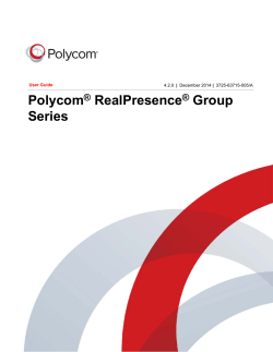 User Guide for Polycom RealPresence Group Series