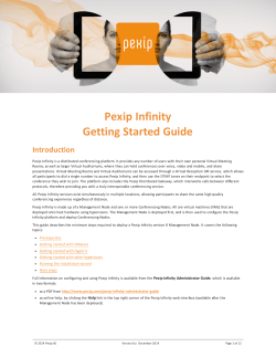 Pexip Infinity Getting Started Guide