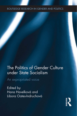 The Politics of Gender Culture under State Socialism