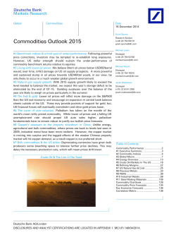 Commodities Outlook 2015 - db X
