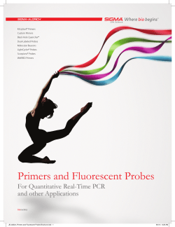 Primers and Fluorescent Probes - Sigma