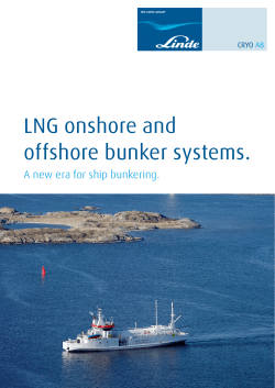 LNG onshore and offshore bunker systems.