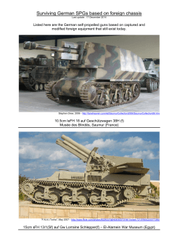 Surviving German SPGs based on foreign chassis