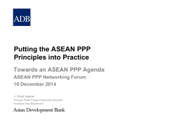 Putting the ASEAN PPP Principles into Practice