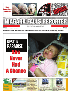to read the Niagara Falls Reporter, Dec 16th edition, exactly as it