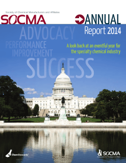 SOCMA Issues 2014 Annual Report