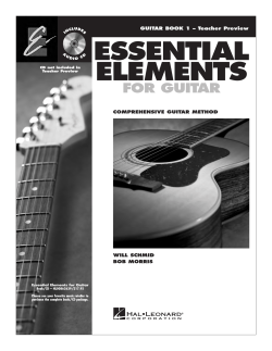 Essential Elements for Guitar – Teacher Preview Handout