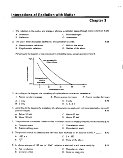 03 &ndash; Interactions of Radiation with Matter