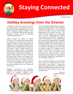 Staying Connected newsletter Dec 2014