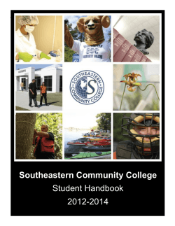 Southeastern Community College Student Handbook 2012-2014