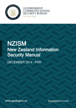 New Zealand Information Security Manual