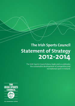 Statement of Strategy - The Irish Sports Council