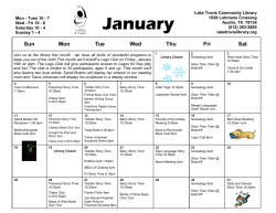 1 - January 2015 Calendar.pub - Lake Travis Community Library