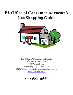 Natural Gas Shopping Guide - Pennsylvania Office of Consumer