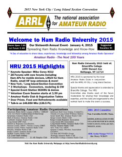 Event Handout - Ham Radio University