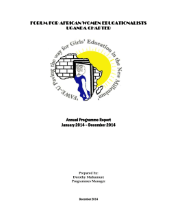 Annual Report 2014 - Forum for African Women Educationists